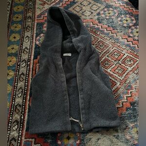1+ in the family dark grey sleeveless hooded fleece, 36 months
